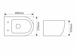 Подвесной унитаз Melana MLN-310303MG безободковый серый